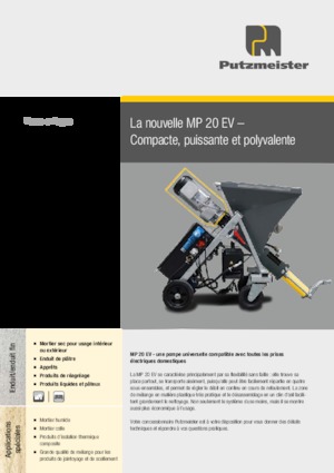 Bombas mezcladoras de mortero Putzmeister MP 20 EV