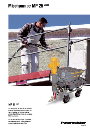 Bombas mezcladoras de mortero Putzmeister MP 25 Mixit JP-WP/D5K
