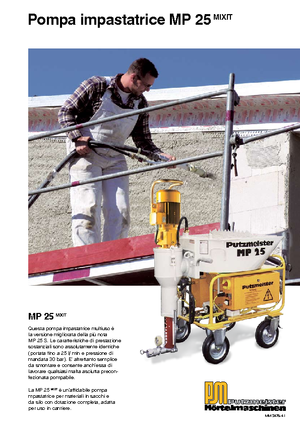 Bombas mezcladoras de mortero Putzmeister MP 25 Mixit JP-WP/D5K