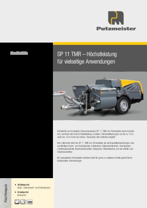 Bombas  de dragado de tornillo Putzmeister SP 11 TMR