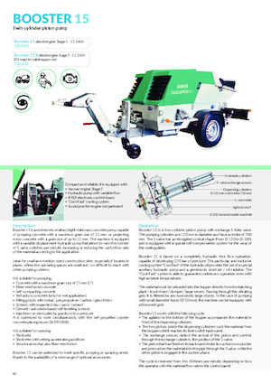 Maquinas de pulverización y transporte de mortero Imer Booster 15