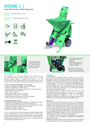 Maquinas de pulverización y transporte de mortero Imer Koine 3.1 Coat