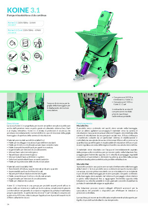 Maquinas de pulverización y transporte de mortero Imer Koine 3.1