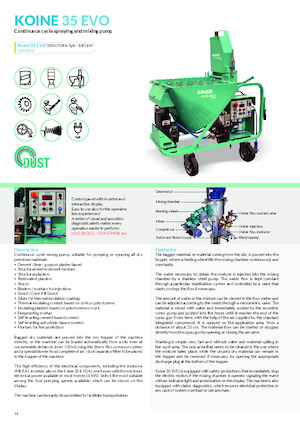 Maquinas de pulverización y transporte de mortero Imer Koine 35 G Evo