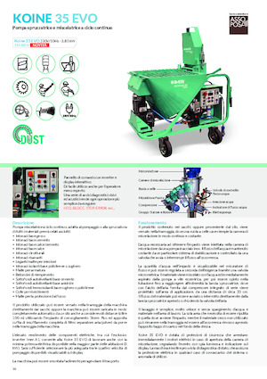 Maquinas de pulverización y transporte de mortero Imer Koine 35 Evo