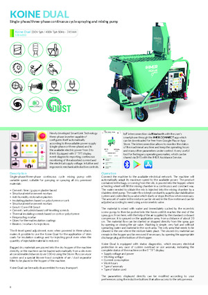 Maquinas de pulverización y transporte de mortero Imer Koine Dual