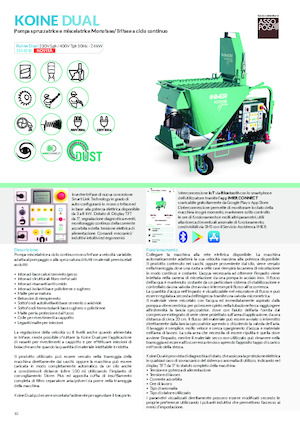 Maquinas de pulverización y transporte de mortero Imer Koine Dual
