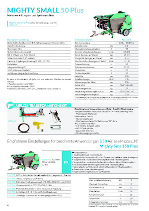 Maquinas de pulverización y transporte de mortero Imer Mighty Small 50 Plus