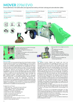 Maquinas de pulverización y transporte de mortero Imer Mover 270db Evo