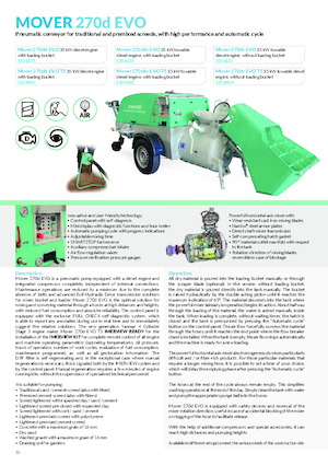 Maquinas de pulverización y transporte de mortero Imer Mover 270db Evo
