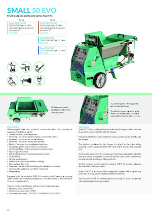 Maquinas de pulverización y transporte de mortero Imer Small 50 Evo