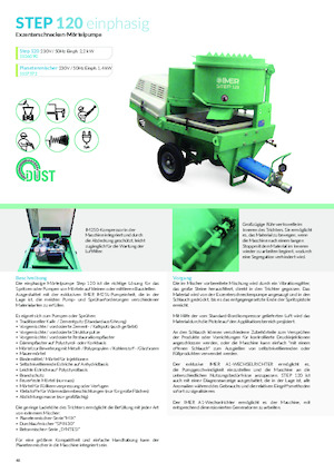 Maquinas de pulverización y transporte de mortero Imer Step 120
