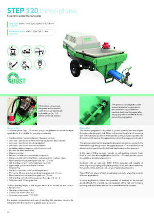 Maquinas de pulverización y transporte de mortero Imer Step 120 Grouting