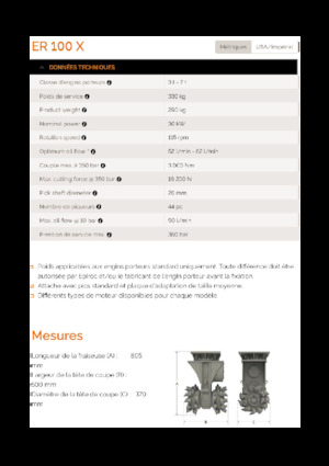 Cabezales refinadores de montaje Erkat ER 100X