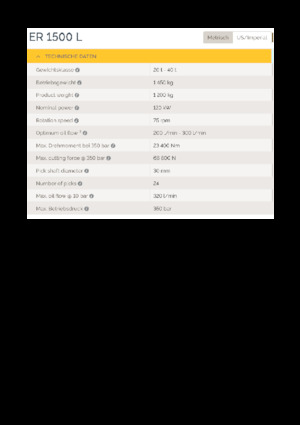 Cabezales refinadores de montaje Epiroc ER 1500L
