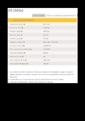 Cabezales refinadores de montaje Epiroc ER 1500xl
