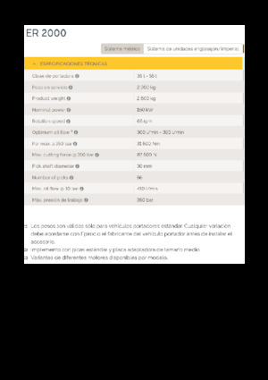 Cabezales refinadores de montaje Epiroc ER 2000