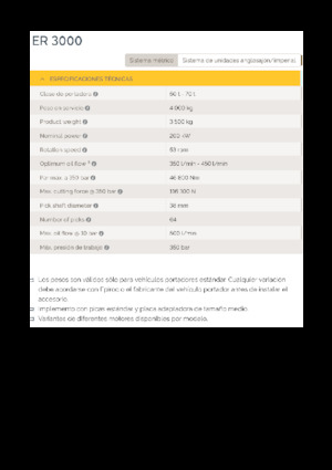 Cabezales refinadores de montaje Epiroc ER 3000