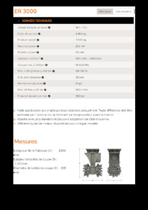Cabezales refinadores de montaje Erkat ER 3000