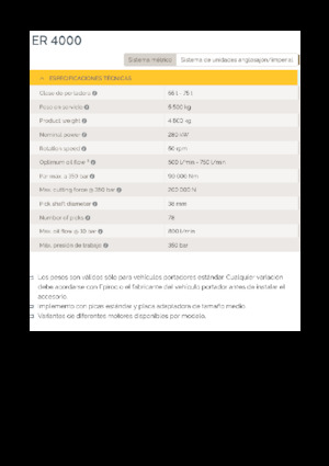 Cabezales refinadores de montaje Epiroc ER 4000