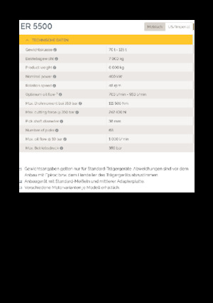 Cabezales refinadores de montaje Epiroc ER 5500
