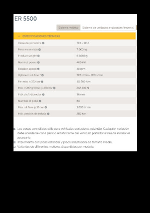 Cabezales refinadores de montaje Epiroc ER 5500