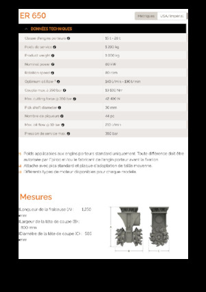 Cabezales refinadores de montaje Erkat ER 650