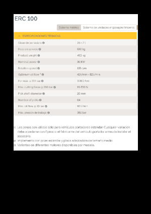 Cabezales refinadores de montaje Epiroc ERC 100