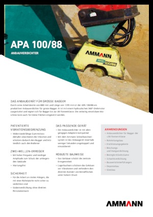 Vibradores planos montables Ammann APA 10088