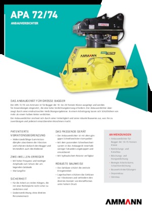 Vibradores planos montables Ammann APA 7274