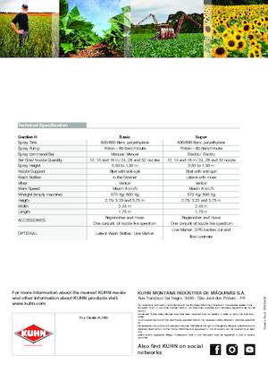 Pulverizadoras de montaje Kuhn Gardien H 800