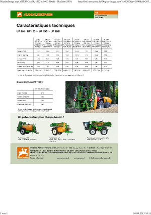Pulverizadoras de montaje Amazone UF 1201 (12,5)