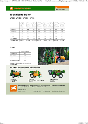 Pulverizadoras de montaje Amazone UF 1801 (18)