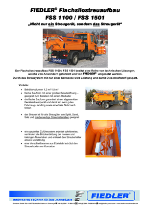 Gravilladoras montables Fiedler FSS 1100