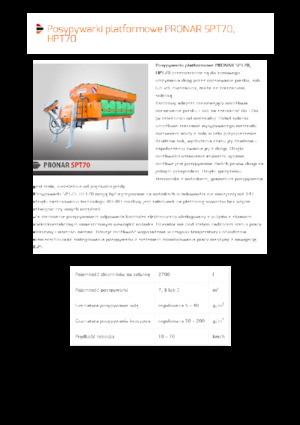 Gravilladoras montables Pronar SPT 70 