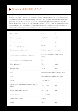 Gravilladoras montables Pronar KPT 40 