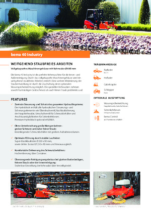 Barredoras delanteras montables Bema 40 Industry 1250