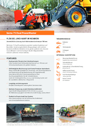 Barredoras delanteras montables Bema 75 Dual 2600