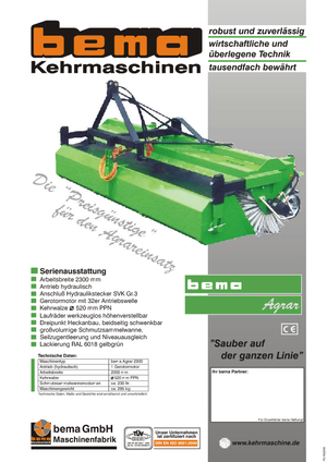 Barredoras delanteras montables Bema Agrar 2300