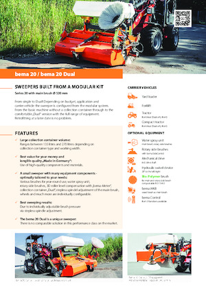 Barredoras delanteras montables Bema bema 20 Dual