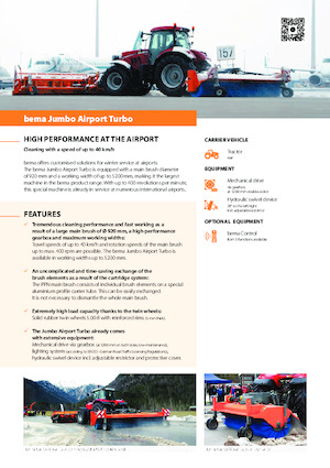 Barredoras delanteras montables Bema bema Jumbo Airport Turbo