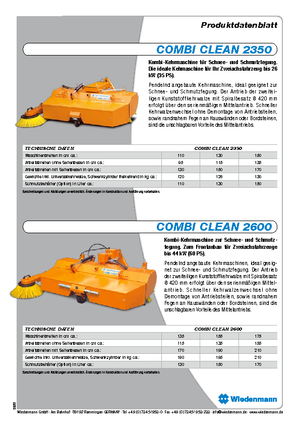 Barredoras delanteras montables Wiedenmann CombiClean 2600