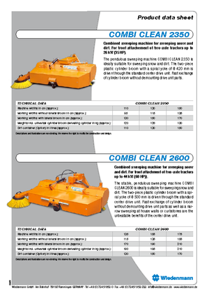 Barredoras delanteras montables Wiedenmann CombiClean 2600