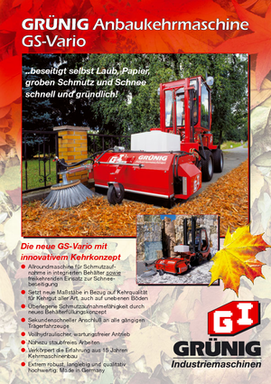 Barredoras delanteras montables Grünig GS-Vario 1500 Jumbo
