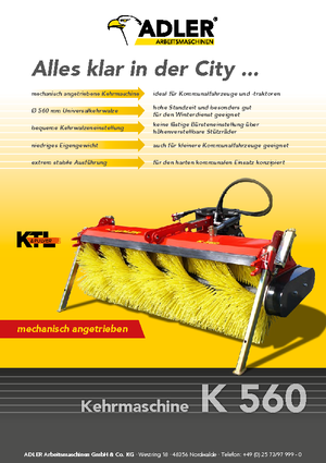 Barredoras delanteras montables Adler K 560-180