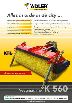 Barredoras delanteras montables Adler K 560-150