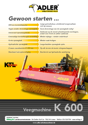 Barredoras delanteras montables Adler K 600-210