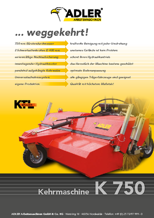 Barredoras delanteras montables Adler K 750-270