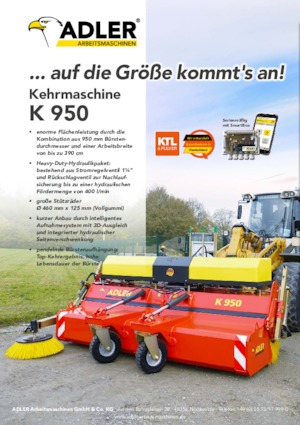 Barredoras delanteras montables Adler K 950-360