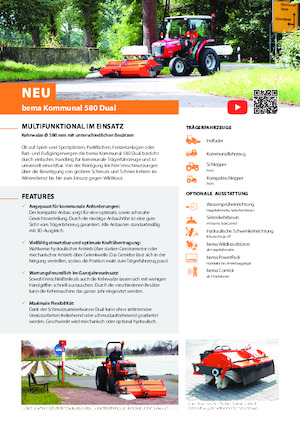 Barredoras delanteras montables Bema Kommunal 580 Dual 1850